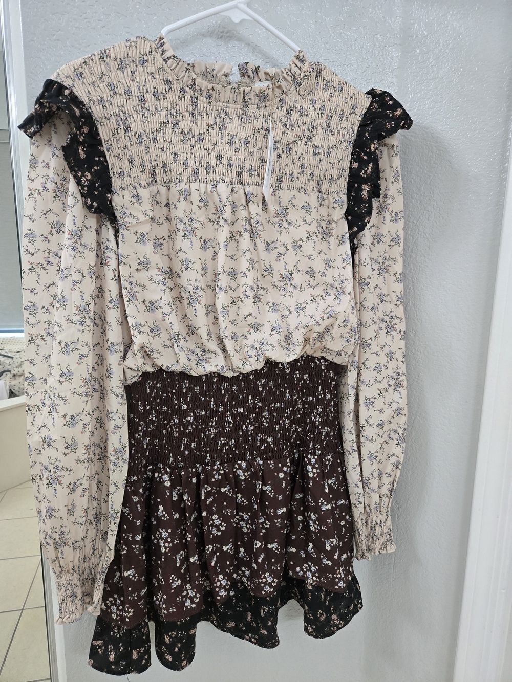 Free The Roses Floral Tiered Ruffle Mini Dress - Picture 2 of 4
